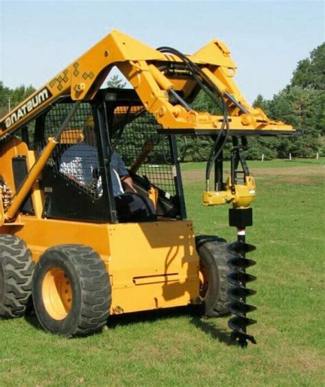 skid steer post hole digger tractor|post hole digger for skid steer sale.